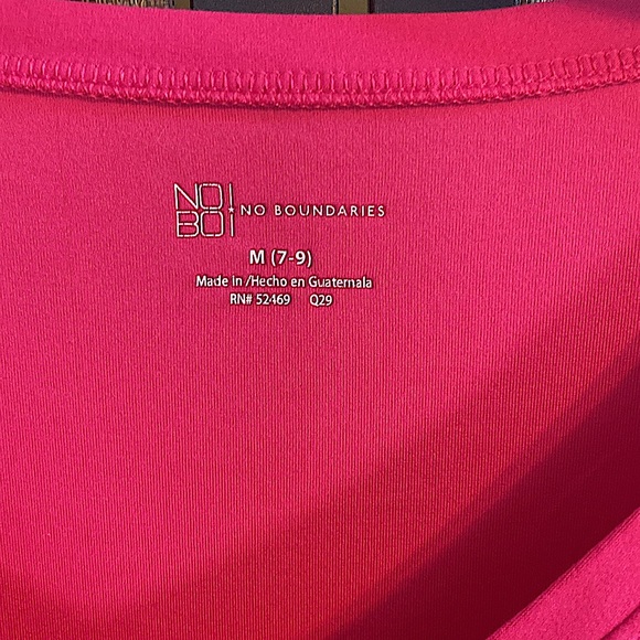 GENTLY USED NO BOUNDARIES 7/9 PINK LONG SLEEVE SHIRT - Picture 2 of 5